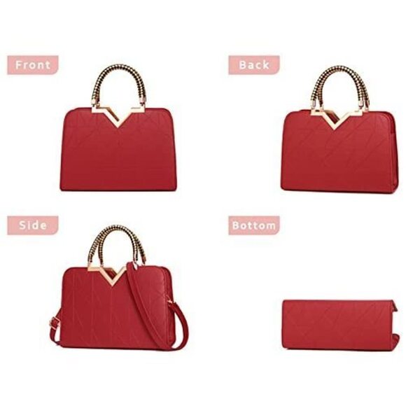 Classic Bag Bag Top Handle Strap Satchel Bag Satchel Bag Office Satchel V - Picture 4 of 6